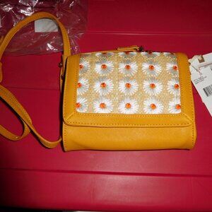 NWT Jessica Simpson Women's Candie Flap Crossbody IN YELLOW DANDELION